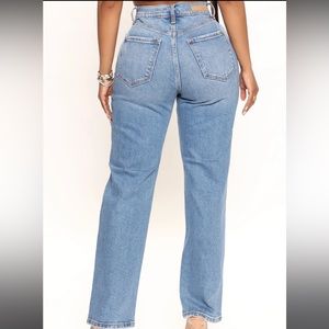 Long Lost 90's High Rise Straight Leg Jeans - Medium Wash